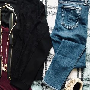 Rag and Bone Skinny crop jeans